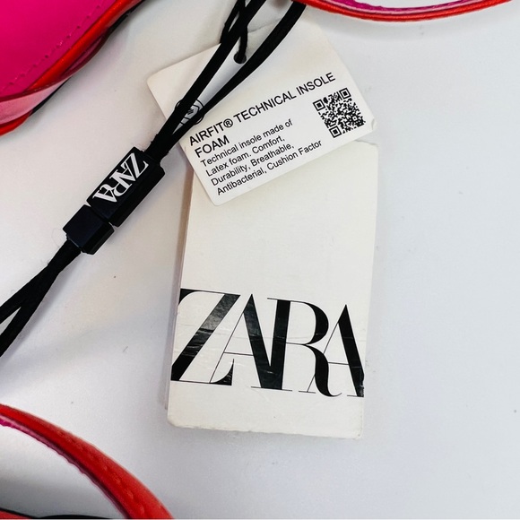 ZARA Pink & Orange Pointed Toe Slingback Sandals (36) 6 NWT - Picture 8 of 9